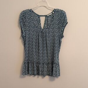 Reitmans Teal Patterned Blouse